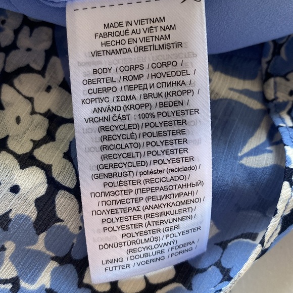 Lauren Ralph Lauren Blue Floral Ruffled Trim Georgette Skirt SZ 14 or 16 NEW - Picture 11 of 11